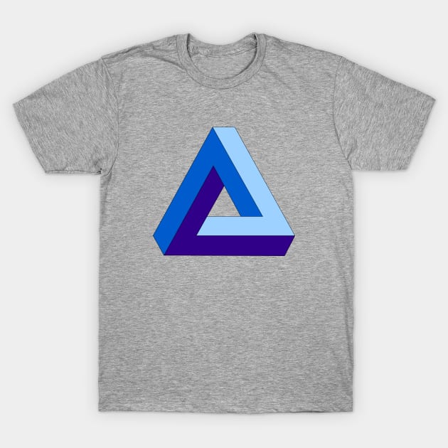 blue penrose triangle T-Shirt by whomeverwiz